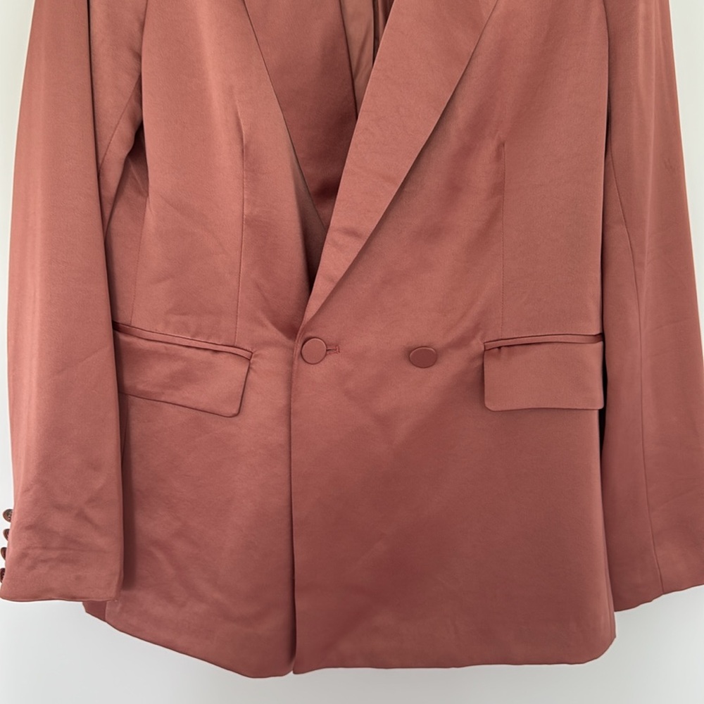 House of Harlow Satin Acetate Blazer - Size M - Picture 4 of 7